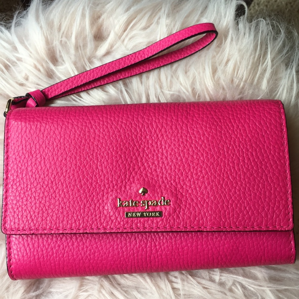 Pink kate spade wristlet